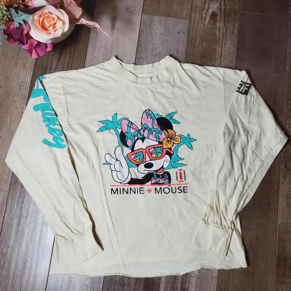 Disney Collection by Neff Minnie Mouse Long Sleeve T-Shirt Women's Size XS - Picture 9 of 13